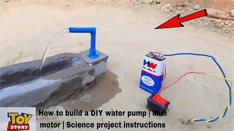 How to build a DIY water pump | Mini motor | Science project instructions