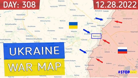 Russia and Ukraine war map 28 December 2022 - 308 day invasion | Military summary latest news today