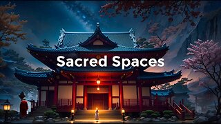 Enchanting Japanese Temples in Nighttime Cinematic Ambience with 1 Hour of Meditation Music 🌌🎵🏯