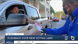 Pushback over new voting laws