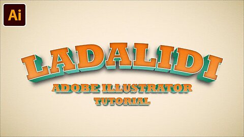 How To Create Editable Vector 3d Retro Text Effect with Old Paper Texture Adobe Illustrator Tutorial