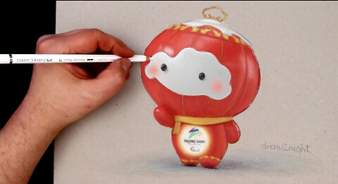 BEIJING 2022: Paraolympics game mascot drawing