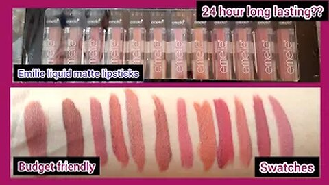 Emilie liquid matte lipsticks | review and unboxing with me | affordable lipsticks | by fiza farrukh