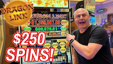 OUTRAGEOUS $250/Spin on Dragon Link WINS MASSIVE JACKPOT!