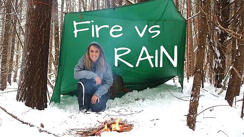 How To Setup A Tarp and Make A Fire In The Rain (Without Birchbark)