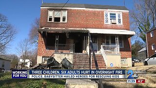 Three children, two Baltimore City officers among those injured in house fire