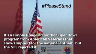 NFL Rejects Super Bowl Ad That Supports Standing For Anthem