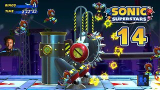 Sonic Superstars Playthrough Part 14 - Trip's Story - Press Factory Zone - Extremely Hard Difficulty