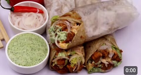 Chicken tikka paratha roll