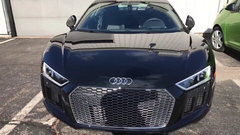 Just a black German 2017 Audi R8 Coupe Supercar