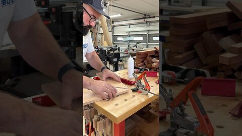 Gluing up a tricky miter joint #woodworking #howto #joinery