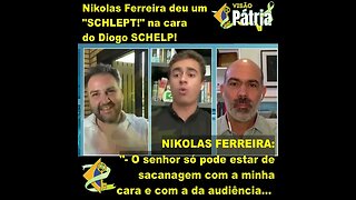 QUE LAPADA do @NikolasFerreiraO! NIKOLAS FERREIRA deu um “SHLEPT” na cara do Diogo Schelp!