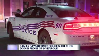 Family says Detroit Police shot their dog in front of a 9-year-old