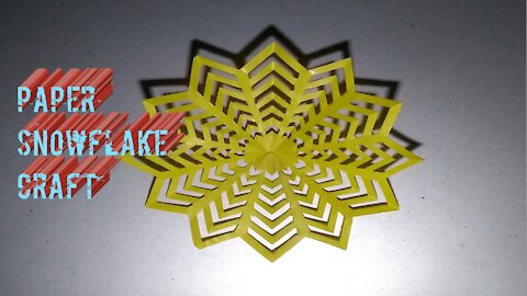 How to make a paper snowflake craft.easy and quick paper flower cutting ideas.
