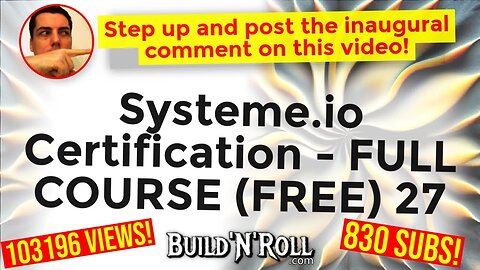Systeme.io Certification - FULL COURSE (FREE) 27