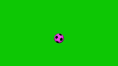 Pink Football Ball Kicked Part 1 Left Right Centre Different Heights Green Screen Effect Motion Grap