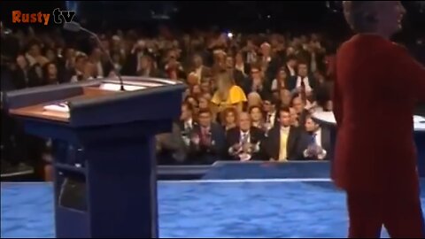 'Hillary's Teleprompter Inside Debate Podium & Cleaner Man' - Rusty TV - 2016