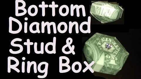 Sturdy Origami Diamond Box Bottom Full Tutorial Fits Compact Box Top, Dollar Money Origami © #DrPhu