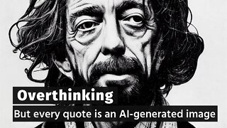 Alan Watts - Overthinking - But all quotes are AI generated images