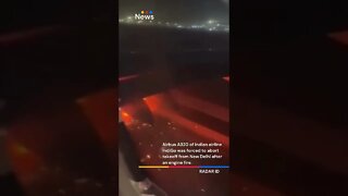 Airbus A320 of Indian airline IndiGo was forced to abort takeoff from New Delhi after an engine fire