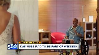 Dad uses iPad to be part of wedding