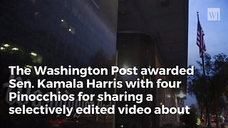 Washington Post Fact-Checker Awards Kamala Harris 4 Pinocchios for Attack on Kavanaugh