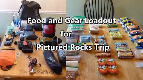 Food and gear load out for Pictured Rocks National Lakeshore backpacking trip