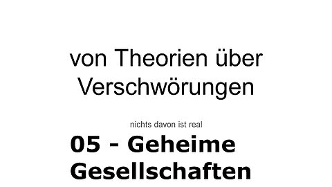 TKTV - 05 - Verschwörungen - Geheime Gesellschaften | Diskurs (Deutsch)