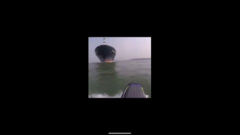 Jet ski goes next to a cruise ship and finds out