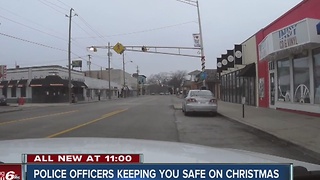 Police officers on patrol on Christmas to keep you safe