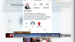 UNLV student helps homeless with his home business