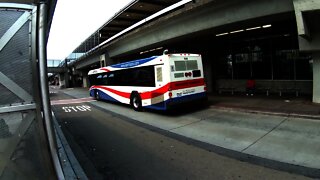 A SAM transit Bus at Daly City Bart station/ Bay Area