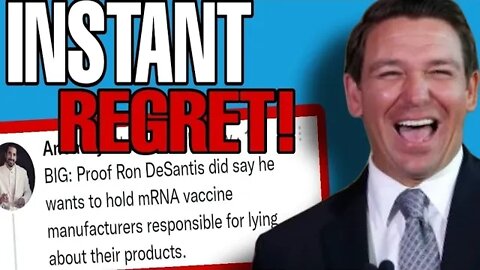 RON DESANTIS IS TAKING ON THE VACCINE COMPANIES AND HOLDING THEM ACCOUNTABLE