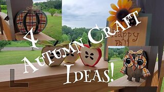4 Autumn Crafts made from Recycled Scrap Wood | Scroll Saw Project | Woodworking