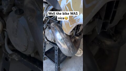 I purposefully destroy my bike, heres how I keep it going😳 #moto