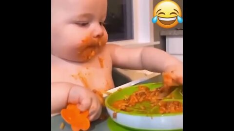 Food is necessary 😂😂|| cute baby 🍼 (1080p) #funny #baby #shorts #food