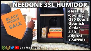 Needone 33L Cigar Humidor with Cooling & Heat | #LeeMack912 Product Review (S09 E76)