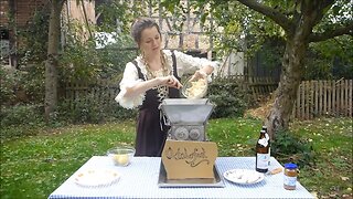 Germany special : Oktoberfest. ( shredding bratwurst )