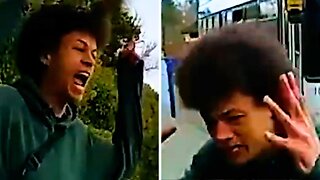 Psychotic Breakdown at Bus Station CAUGHT ON CAMERA