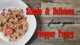 Simple & Quick Oatmeal Breakfast from Your Prepper Pantry