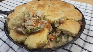 Grandma's Biscuits and Chicken Casserole - Southern Sunday Dinner Casserole - The Hillbilly Kitchen