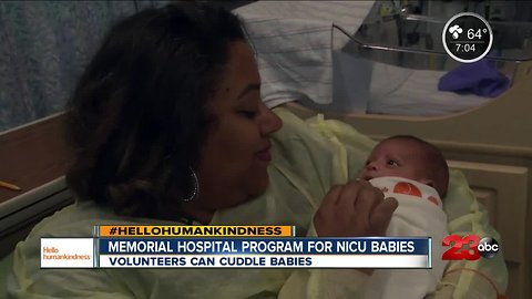 Hello Humankindness: Cuddle program for NICU babies