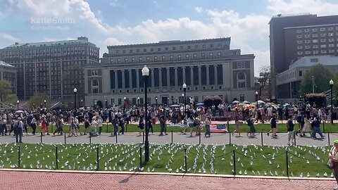 Protesters surround the Columbia University encampment, refusing to obey dispersal orders