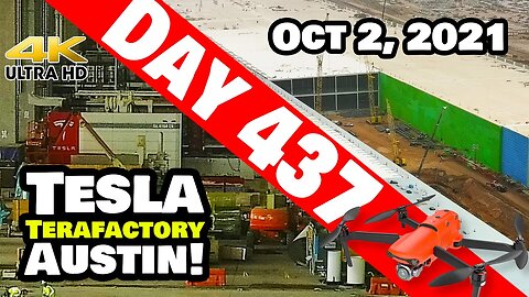 Tesla Gigafactory Austin 4K Day 437 - 10/2/21 - Texas - GIGA PRESS #3 COMES TOGETHER AT GIGA TEXAS!