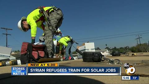 Syrian refugees train for solar jobs in San Diego