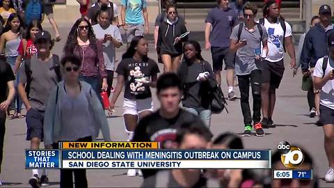 Meningitis outbreak declared at San Diego State