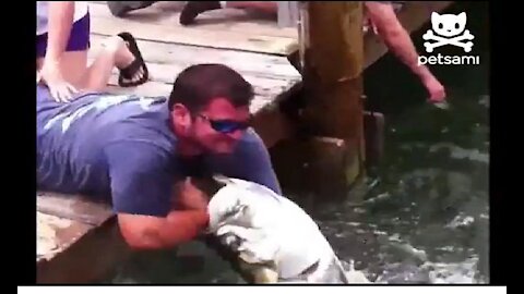 Fish Grabs Man's Arm ! Most Shocking Videos