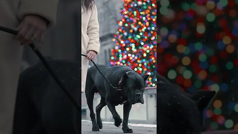 Letting Kids Pet My Cane Corso Ice Skating #shorts #dog #cutedog