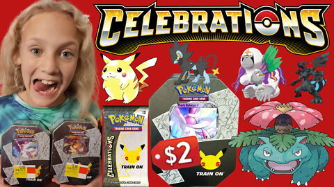 Clearance Pokémon Cards At Walmart! $2 Celebrations Tins! Charizard and Dark Sylveon!