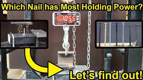 Do Nails or Screws Have the Most Holding Strength (not shear strength)? Let's find out!